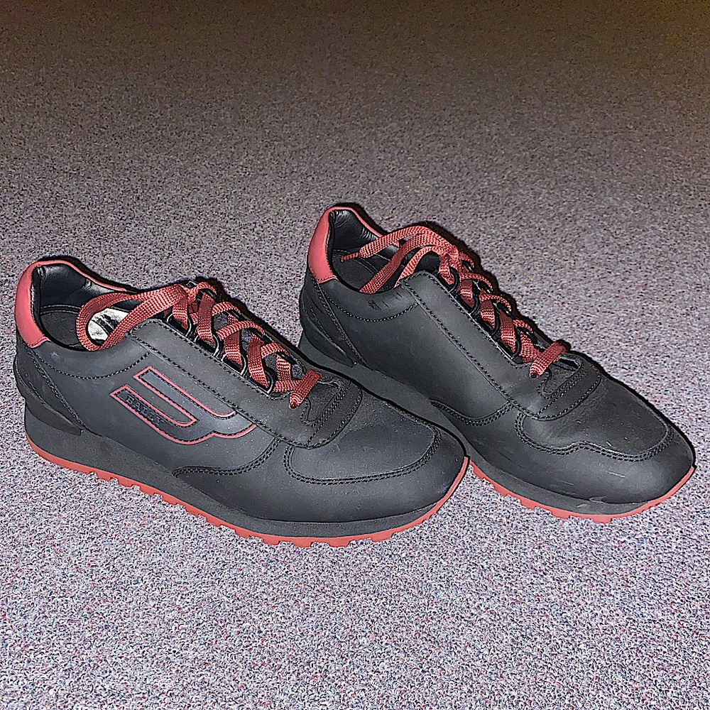 Men's Gavino Black Leather Sneakers